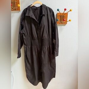 Universal Standard Black Button-Down Dress